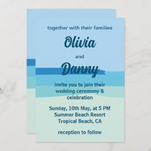 Sunshine Summer Beach Wedding Invitation
