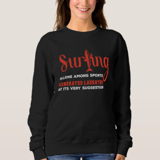 Sunshine Summer Palm Trees surfer surfing Tropical Sweatshirt