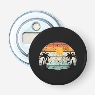 Sunshine Summer Vibes Palm Trees Beach Retro Tropi Bottle Opener