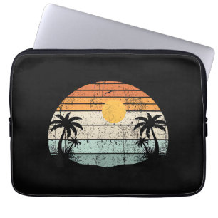Sunshine Summer Vibes Palm Trees Beach Retro Tropi Laptop Sleeve
