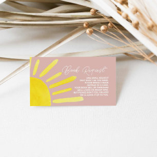 Sunshine Sun Baby Shower Book Request  Enclosure Card