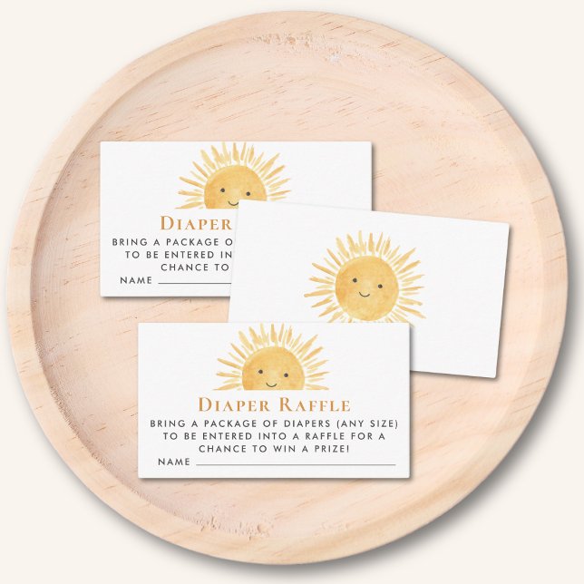 Sunshine Sun Diaper Raffle Enclosure Card (Creator Uploaded)