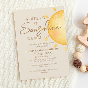 Sunshine sun gender neutral Baby Shower  Invitation