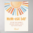 Sunshine sun mum-osa bar baby shower sign