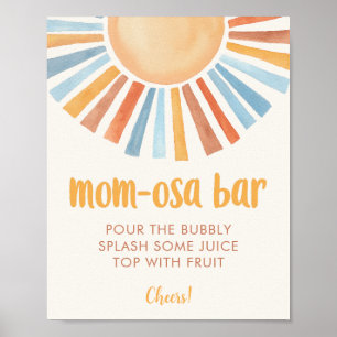 Sunshine sun mum-osa bar baby shower sign