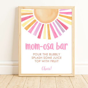 Sunshine sun mum-osa bar girl baby shower sign