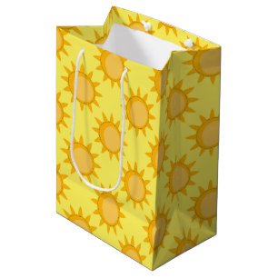 Sunshine Sun Pattern Design On Yellow Medium Gift Bag