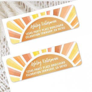 Sunshine Sun Return Address Label