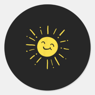 Sunshine Sun Smiling Cute Lovely Summer Love Vacat Classic Round Sticker