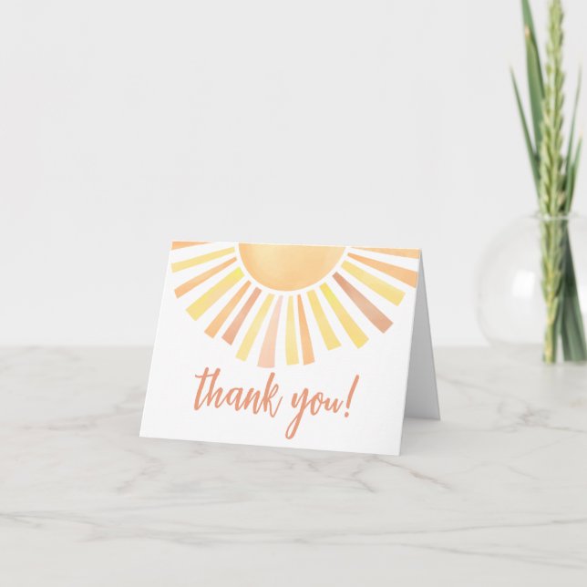 Sunshine Sun Thank You Card (Front)