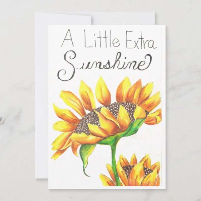 Sunshine Sunflower by Sherry Jarvis  Thank You Card (Front)