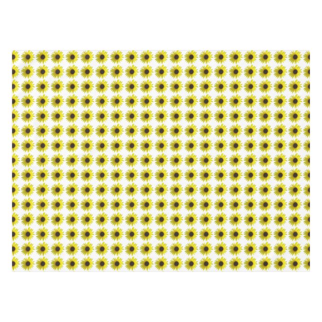 Sunshine Sunflower Pattern Tablecloth (Front (Horizontal))