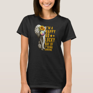 Sunshine Sunflower Positive  Elephant  Women Girl  T-Shirt