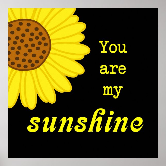Sunshine Sunflower Poster (Front)