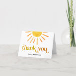 Sunshine Thank You Card<br><div class="desc">Matching Thank you Card for Here Comes the Sun Collection. Customise with your information.  Click "click to customise further" to change the font style,  size or colour.</div>