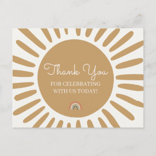 Sunshine thank you cards for birthday baby shower