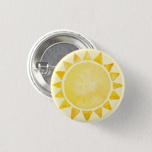 Sunshine Theme 1st Birthday Party  Button (Front & Back)