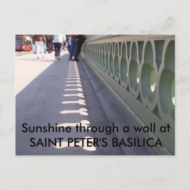 Sunshine through a wall... postcard (Front)