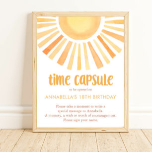 Sunshine Time Capsule 1st birthday gender neutral Poster