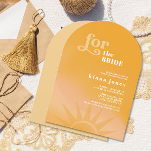 Sunshine Typography Bridal Shower Arch ID1048 Invitation