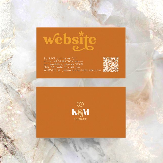 Sunshine Typography Wedding Burnt Orange ID1048 Enclosure Card (Creator Uploaded)