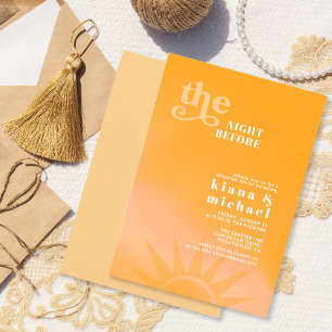 Sunshine Typography Wedding Rehearsal ID1048 Invitation