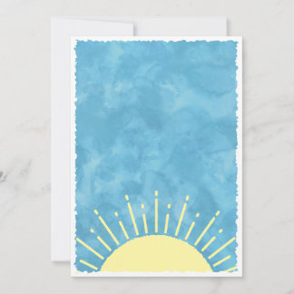 Sunshine Watercolor Baby Shower Background Custom Invitation