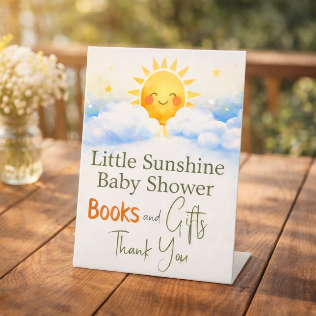 Sunshine Watercolor Baby Shower Sign - Yellow/Blue (Creator Uploaded)