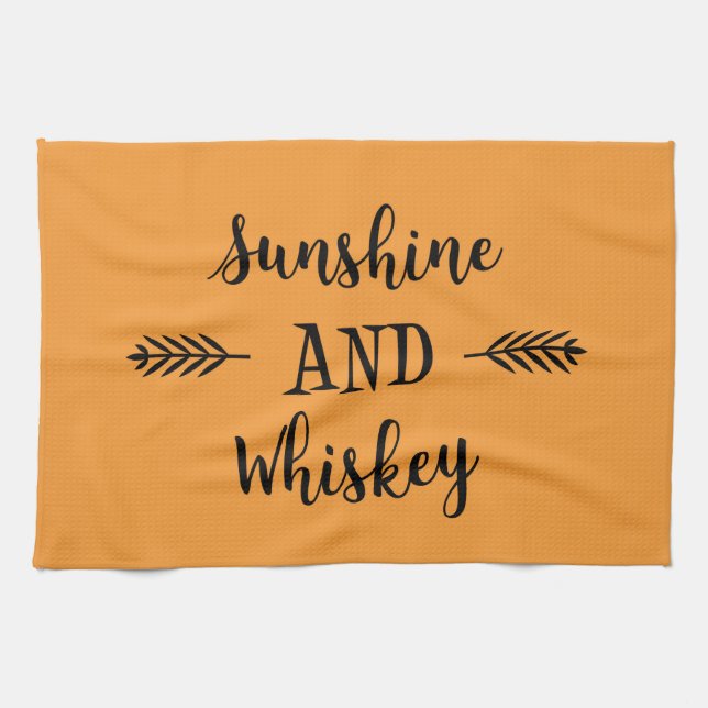 SUNSHINE & WHISKEY TEA TOWEL (Horizontal)