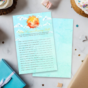 Sunshine Who knows Mummy Best Baby Shower Game