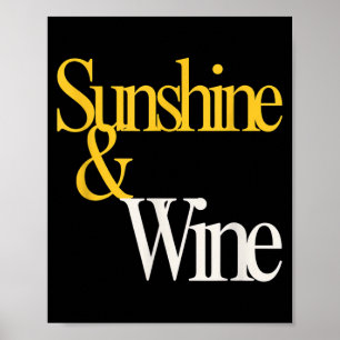 Sunshine Wine Asymmetrical Tygraphy Summer Minimal Poster