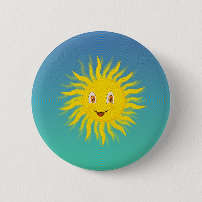 Sunshine With Circular Lines 6 Cm Round Badge (Front)