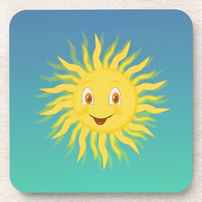Sunshine With Circular Lines Coaster (Front)