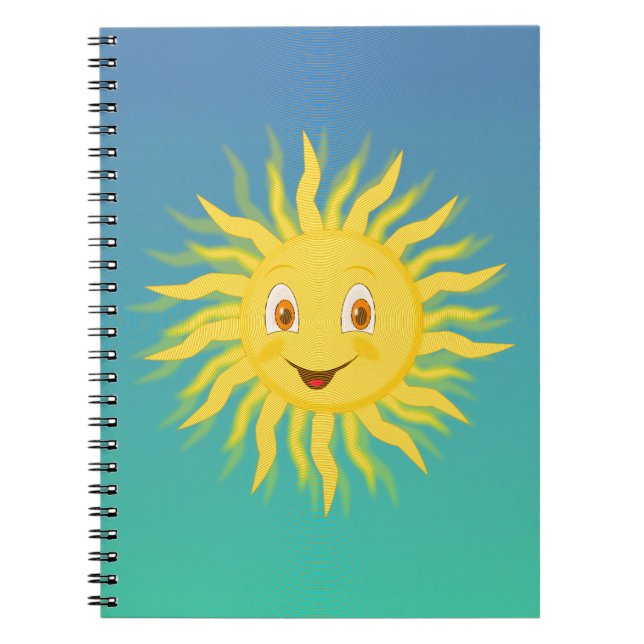 Sunshine With Circular Lines Notebook (Front)