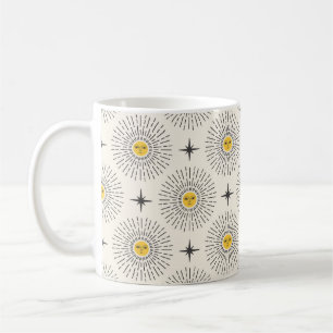 Sunshine with Face Celestial Seamless Pattern Coffee Mug