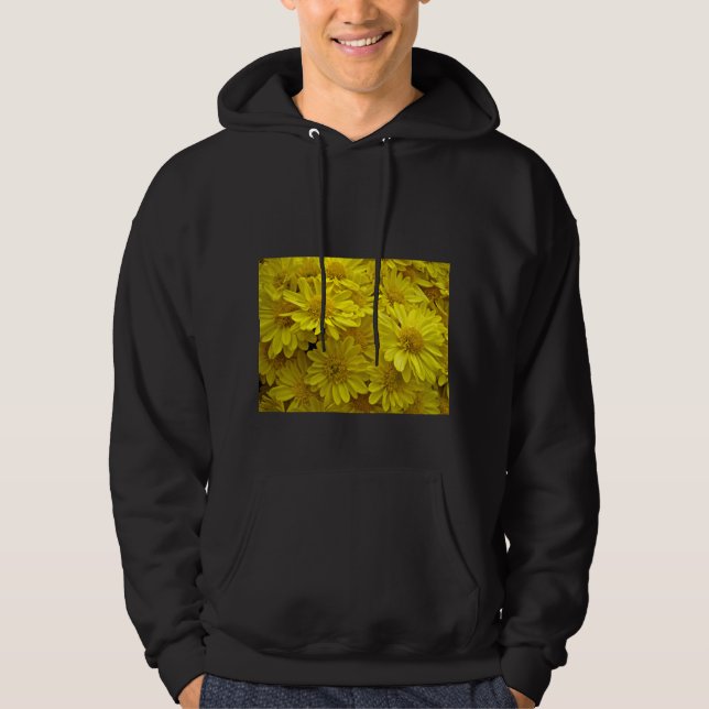 Sunshine Yellow Chrysanthemums Hoodie (Front)