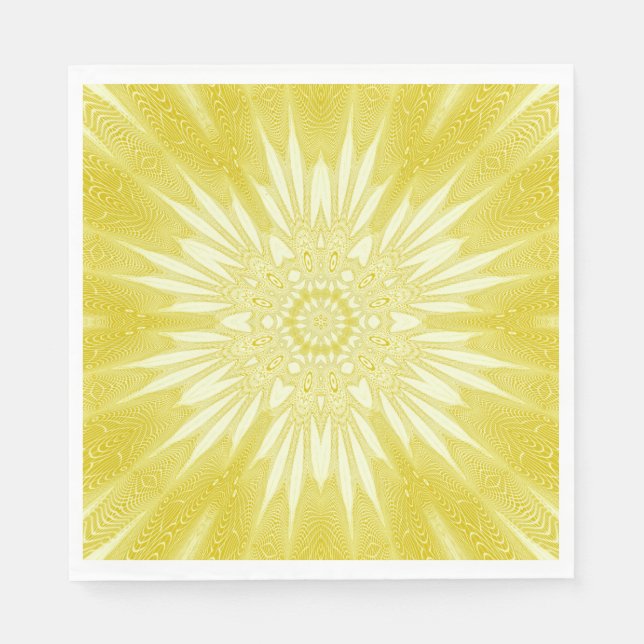 Sunshine Yellow Faux Tulle Design Napkin (Front)