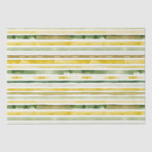 Sunshine Yellow & Green Stripe Tissue Paper
