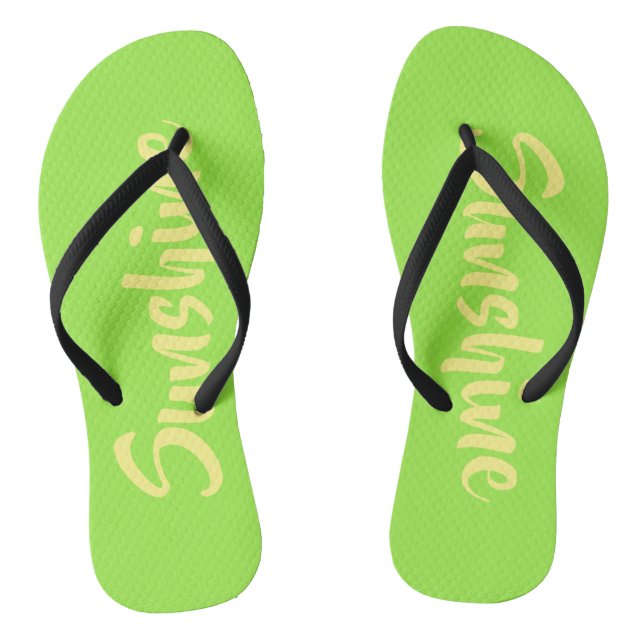 Sunshine Yellow Green Thongs (Footbed)