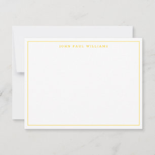 Sunshine Yellow Modern Professional Thin Border Card
