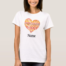 Sunshine Yellow Orange Mandala Heart Customised