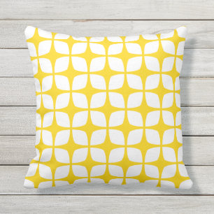 Sunshine Yellow Outdoor Pillows - Modern Pattern