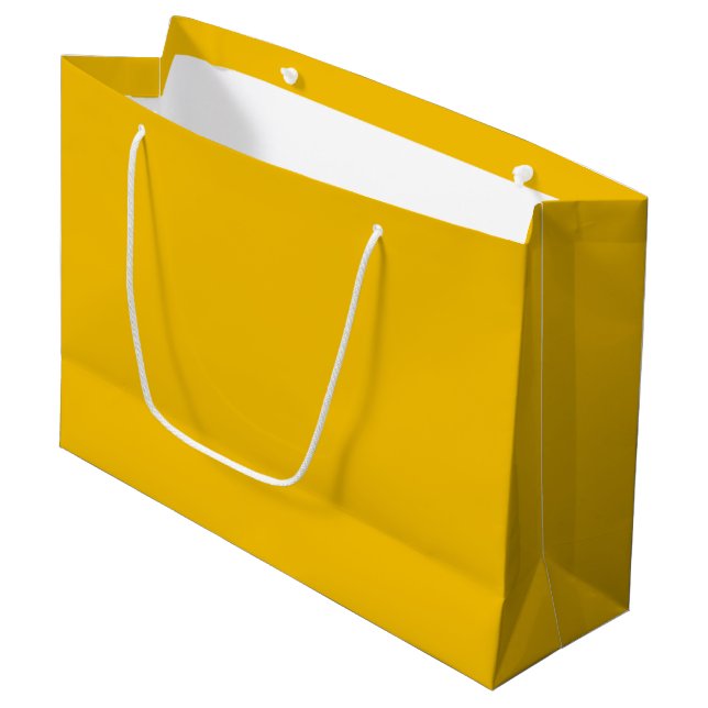 Sunshine Yellow Solid Colour Large Gift Bag (Front Angled)