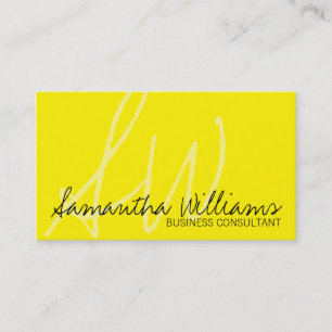 Sunshine Yellow Stylish Business Cards
