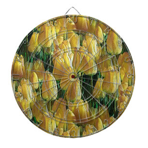 Sunshine Yellow Tulips Dartboard