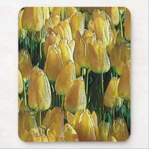 Sunshine Yellow Tulips Mouse Pad