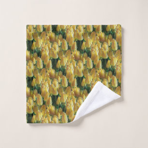 Sunshine Yellow Tulips Wash Cloth