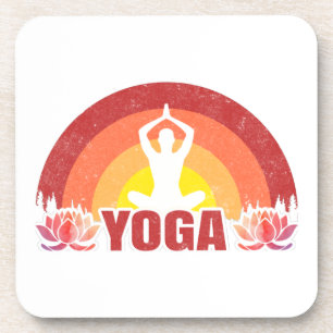 Sunshine Yoga Yogi Lotus Flower Coaster