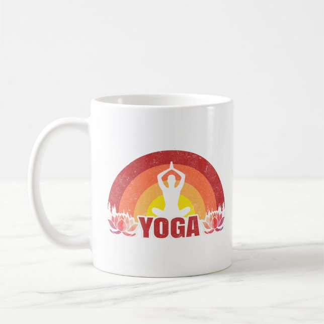 Sunshine Yoga Yogi Lotus Flower Coffee Mug (Left)