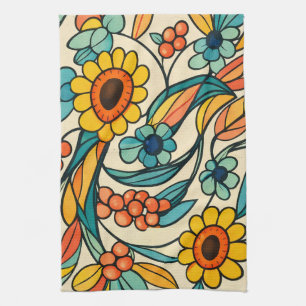 Sunstream Bloom Tea Towel
